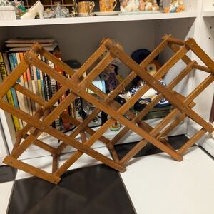 Vintage Wooden Expandable Accordion Rack